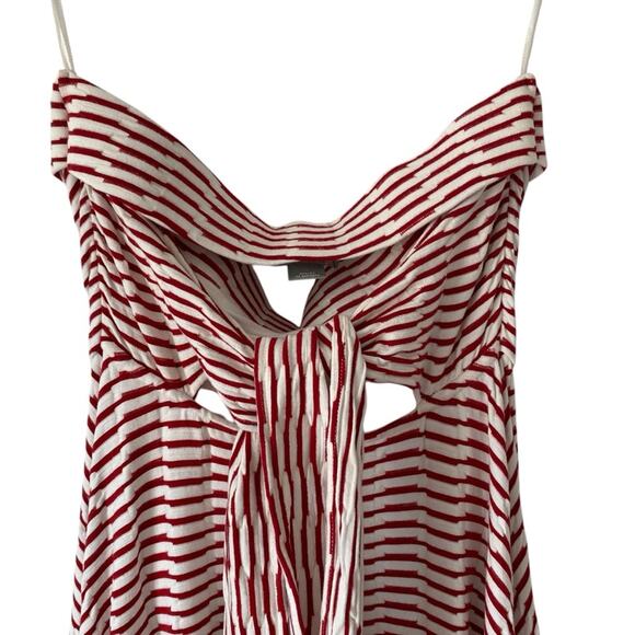 Maeve Anthropologie Caleta Red White Strapless Dress size small - Picture 6 of 9